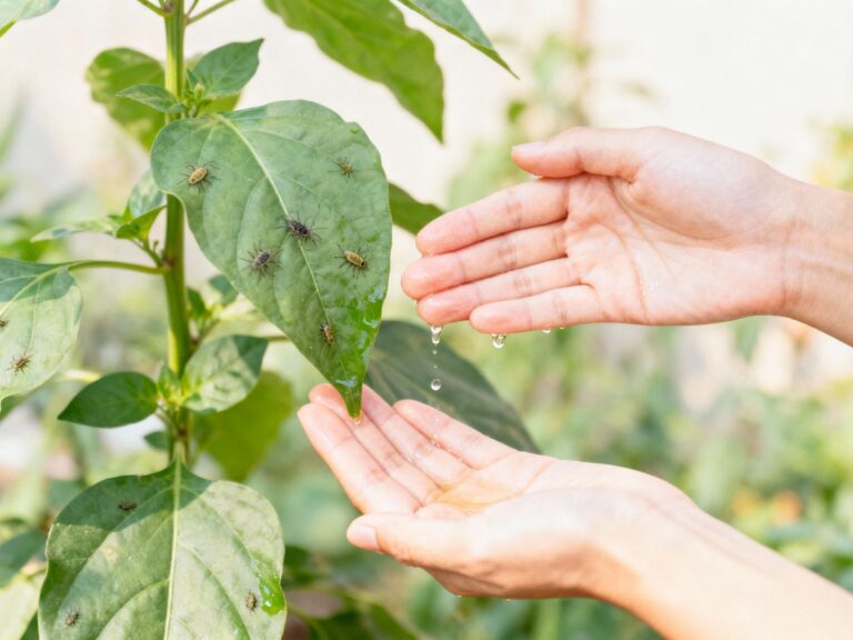 Colchonilhas e pulgão em plantas