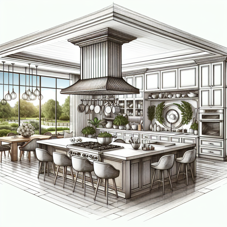 Cozinha Integrada: Como Usar a Ilha Central e a Coifa Decorativa.