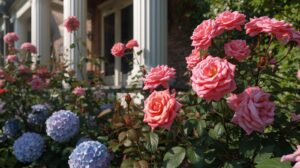 Rosas e Hortências