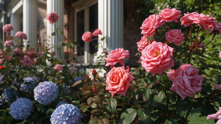 Rosas e Hortências